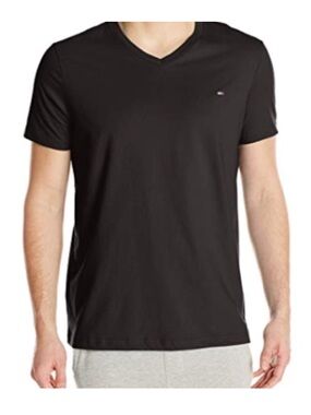 Tommy Hilfiger Black V‑Neck Short Sleeve Tee